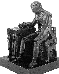 Bronze de Napoléon  dans son cabinet des cartes